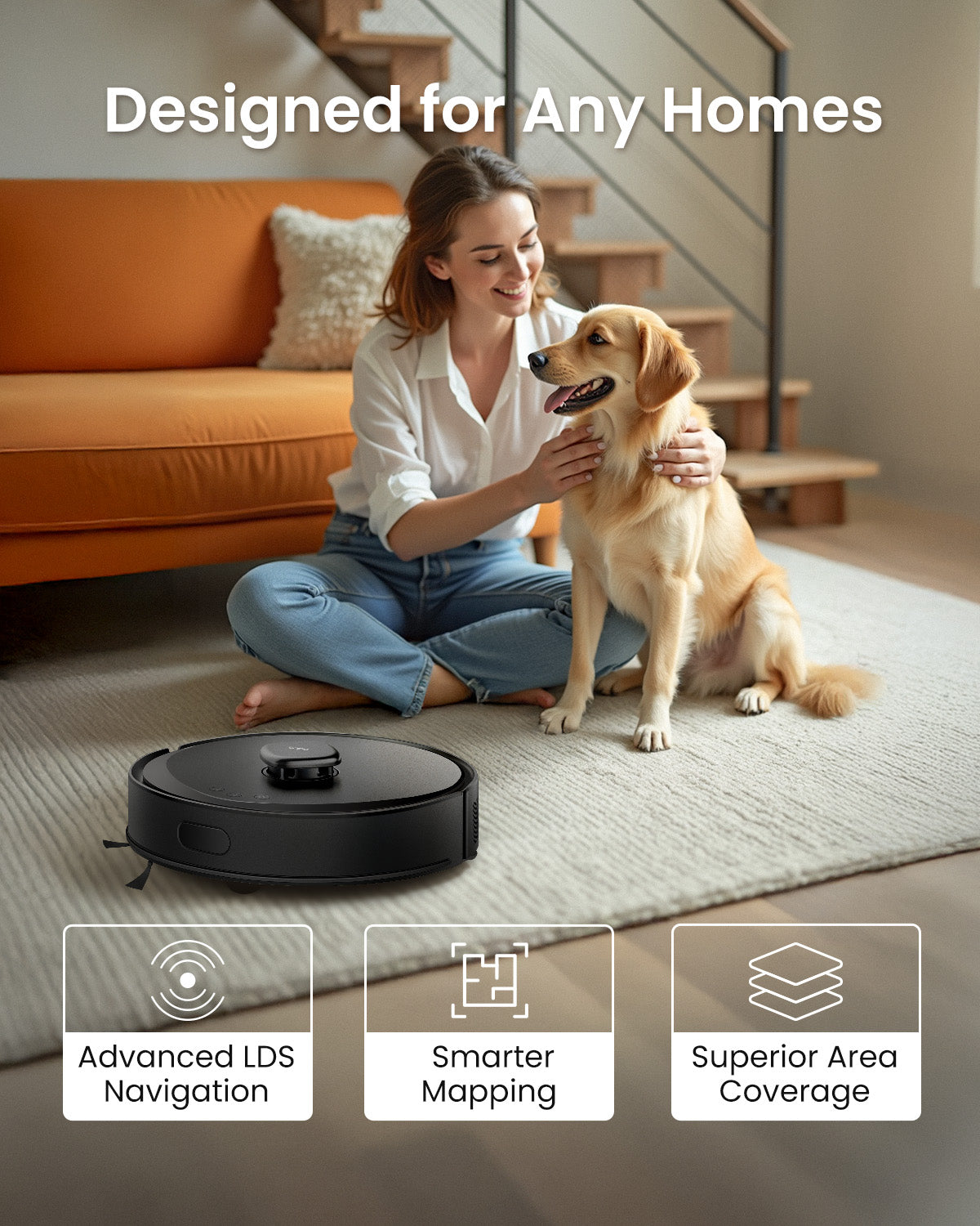 Ultra-Powerful Suction with LiDAR+IMU Dual Navigation Robot Vacuum & Mop + Smart Auto-Empty Dock, Tapo RV30 Max Plus