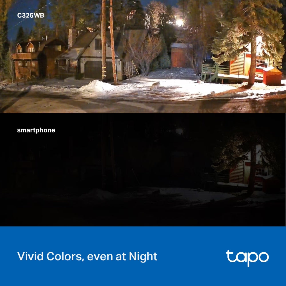 Tapo C325WB 2K Outdoor Security Camera with Colour-Pro Night Vision Twin Pack
