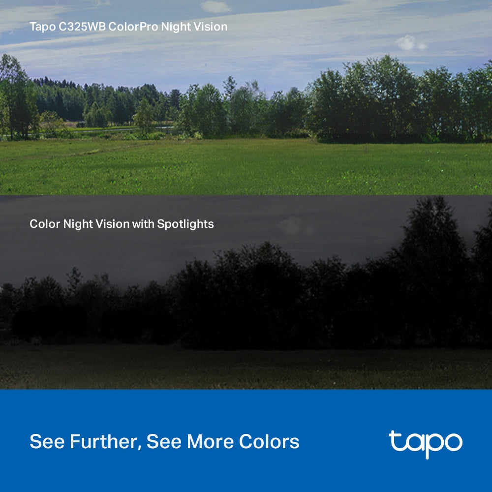 Tapo C325WB 2K Outdoor Security Camera with Colour-Pro Night Vision Twin Pack