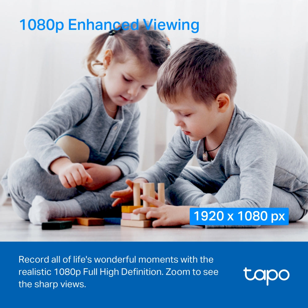Tapo Pan/Tilt Smart Security Camera 360°, 1080p, 2-Way Audio (Tapo C200 Twin Pack)