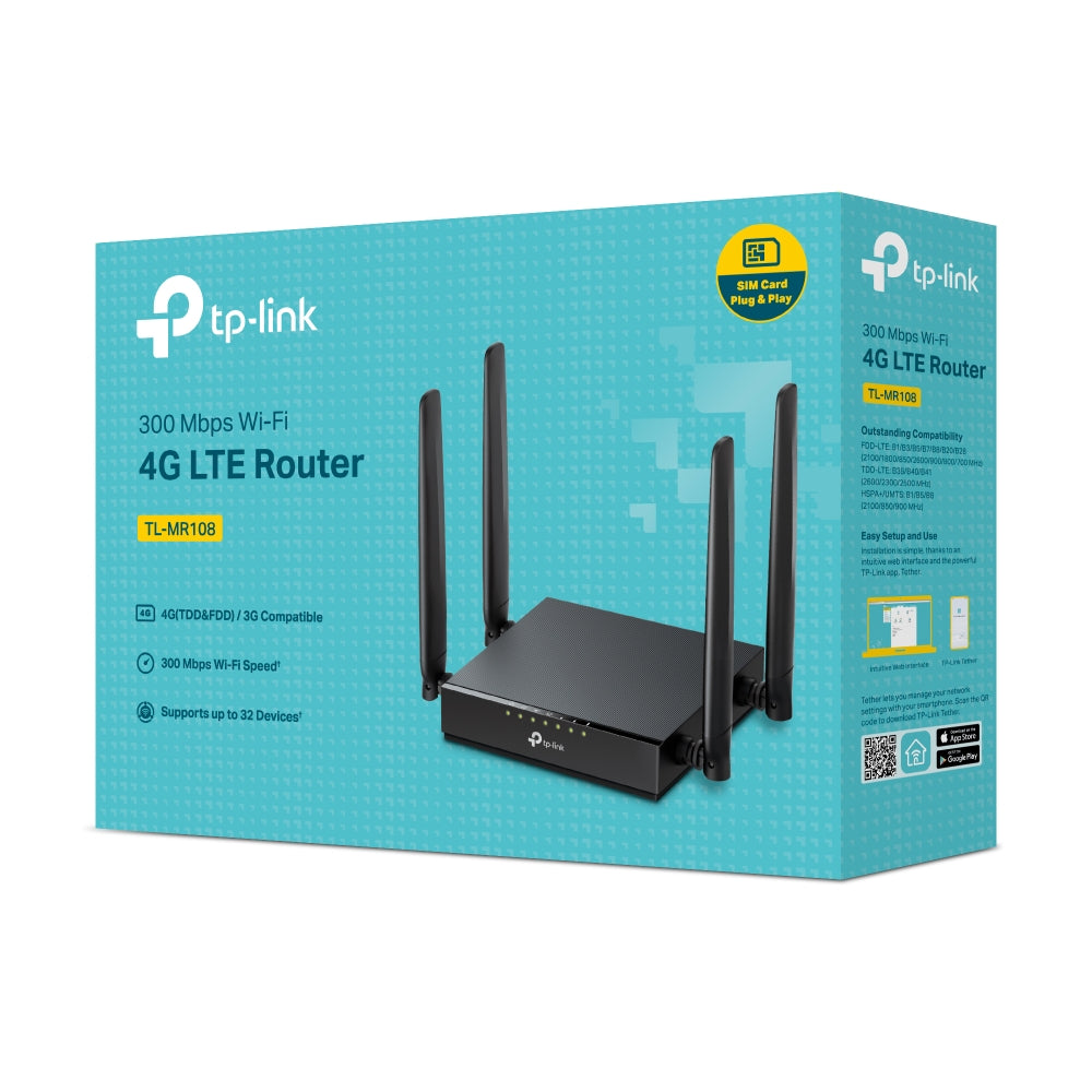 TL-MR108, 300Mbps Wireless N 4G LTE Router