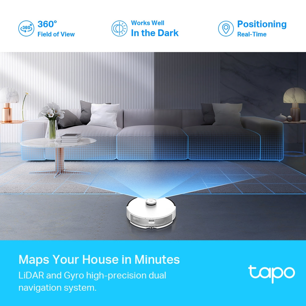 Tapo RV30 LiDAR Navigation Robot Vacuum & Mop