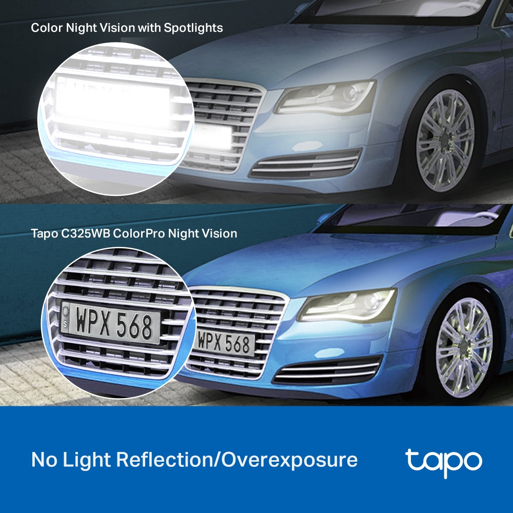 Tapo C325WB 2K Outdoor Security Camera with Colour-Pro Night Vision Twin Pack