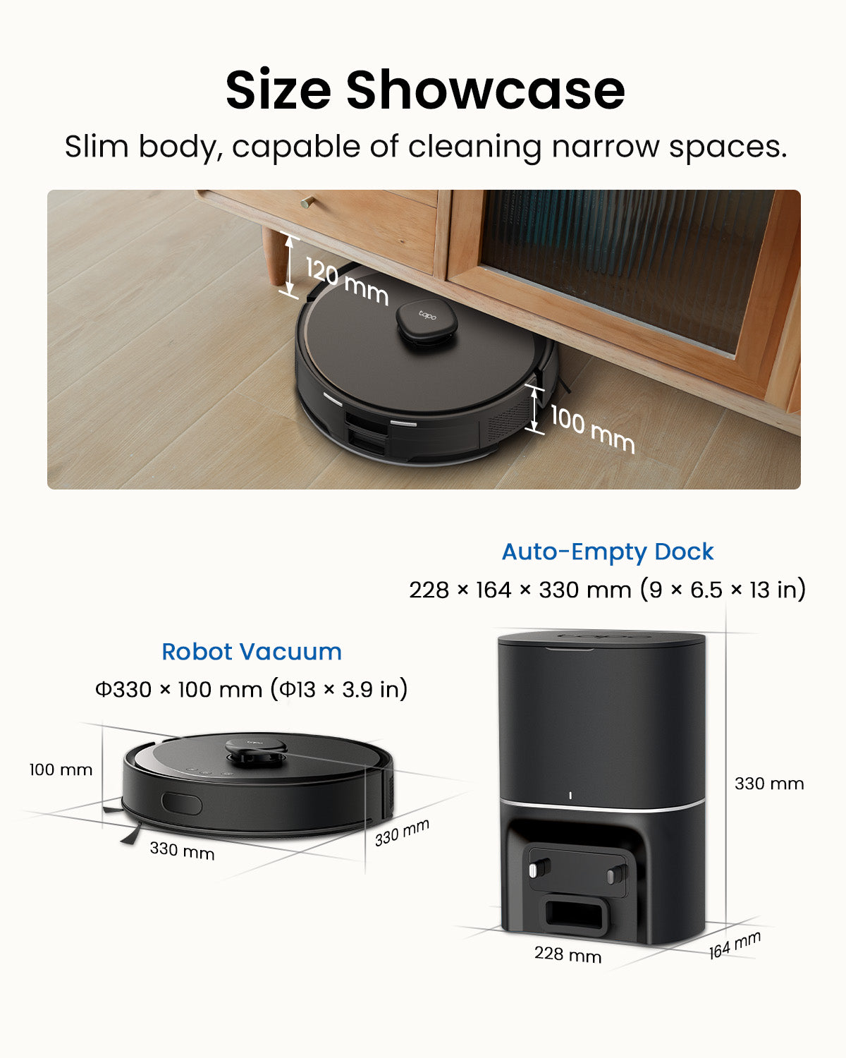 Ultra-Powerful Suction with LiDAR+IMU Dual Navigation Robot Vacuum & Mop + Smart Auto-Empty Dock, Tapo RV30 Max Plus