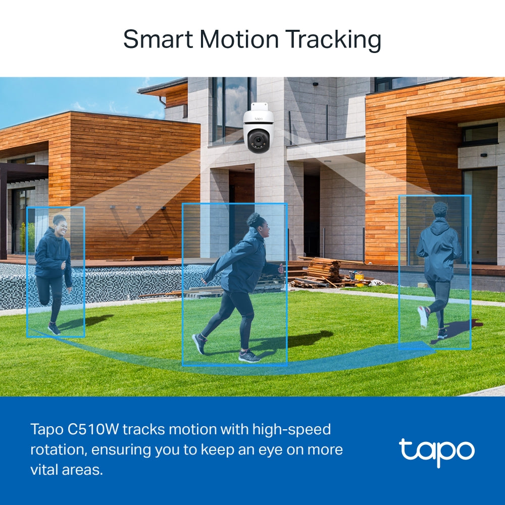 Tapo C510W Outdoor Pan/Tilt Security WiFi Camera, Twin pack