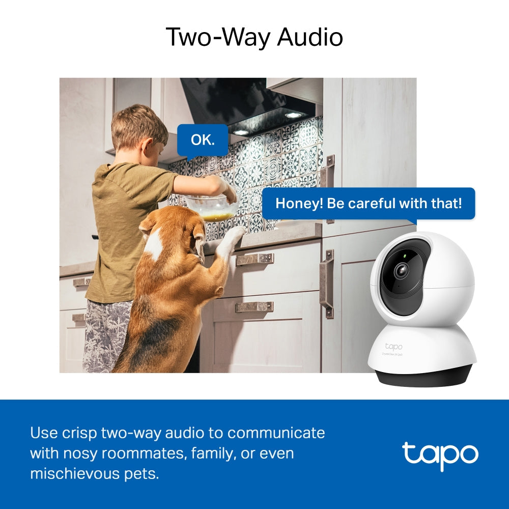 Tapo C220 Indoor 2K QHD Wi-Fi Security Camera with Pan/Tilt/Zoom Twin