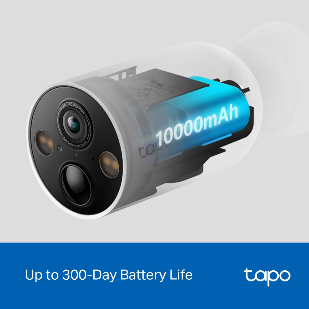 Tapo TC85 Indoor/Outdoor 2K Battery Security Camera with Magnetic Base