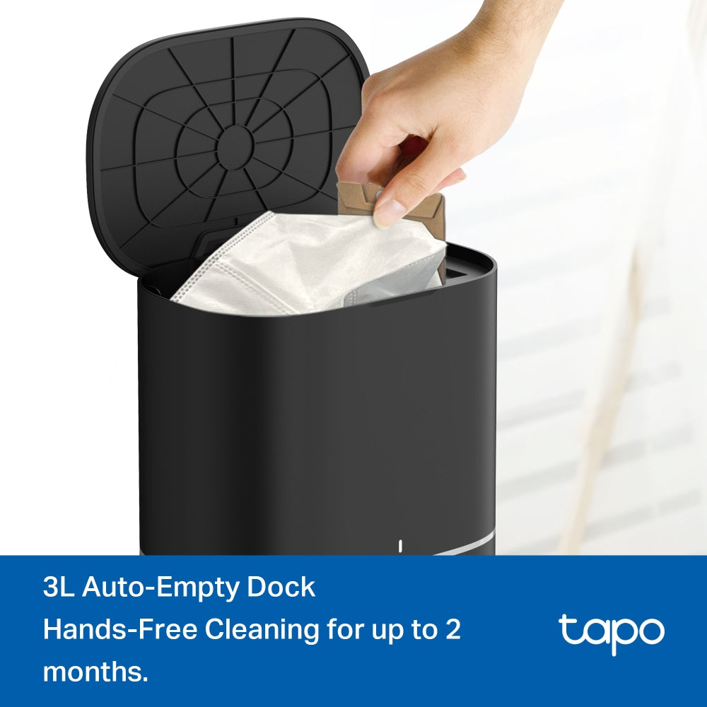 Tapo RV20 Max Plus Ultra Slim Robot Vacuum Cleaner & Mop with Auto-Empty Dock