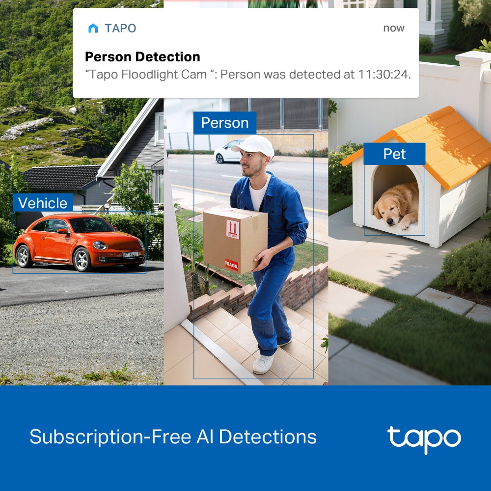 Tapo C615F KIT Solar-Powered Floodlight Security Camera with Pan-Tilt-Zoom