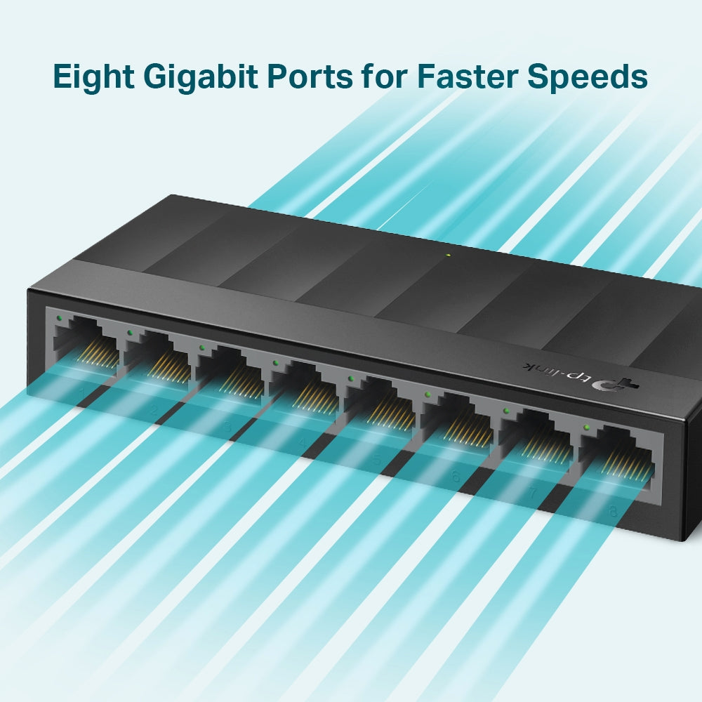 LS1008G 8-Port 10/100/1000Mbps Desktop Network Switch