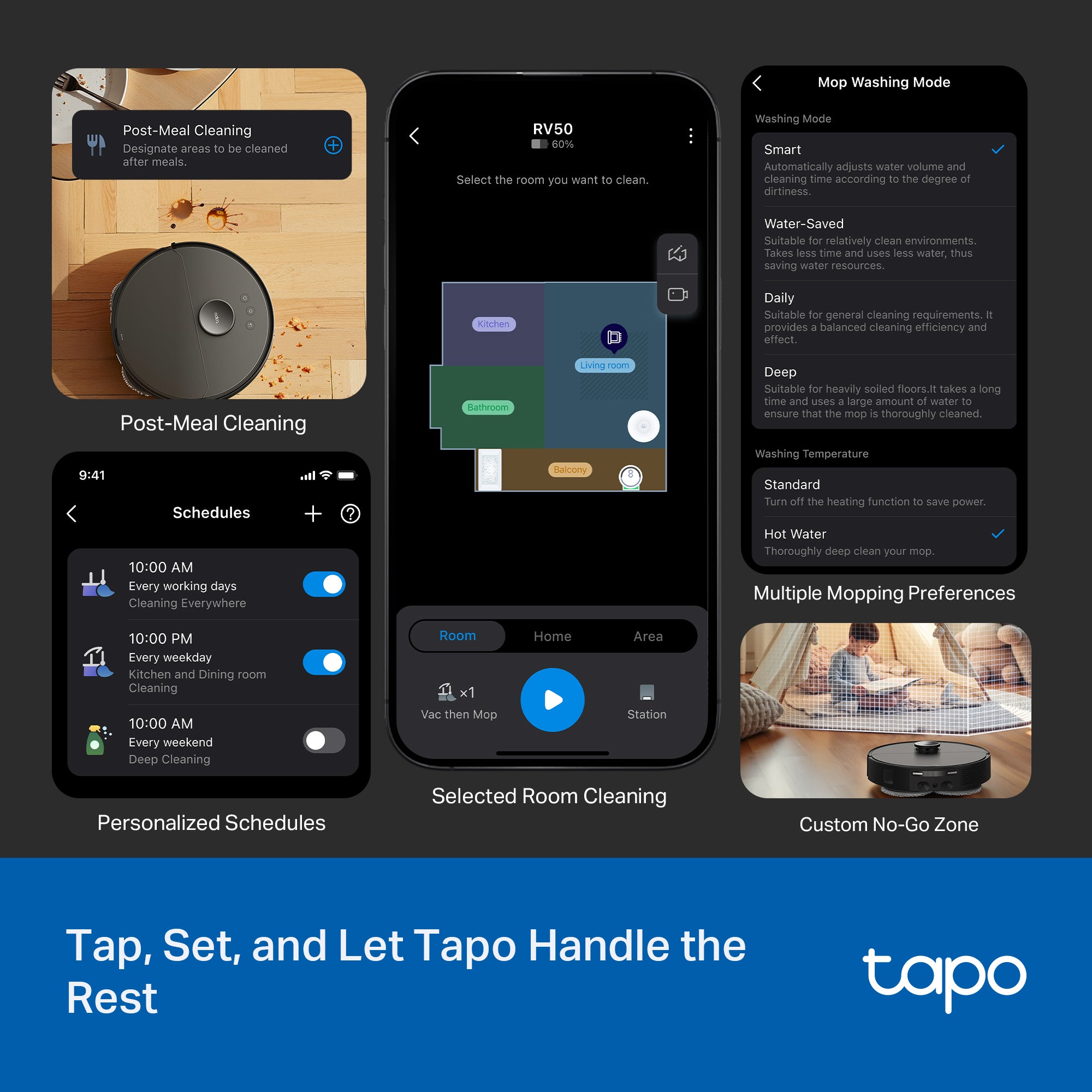 Tapo RV50 Pro Omni Robot Vacuum Cleaner & Mop All-In-One Station