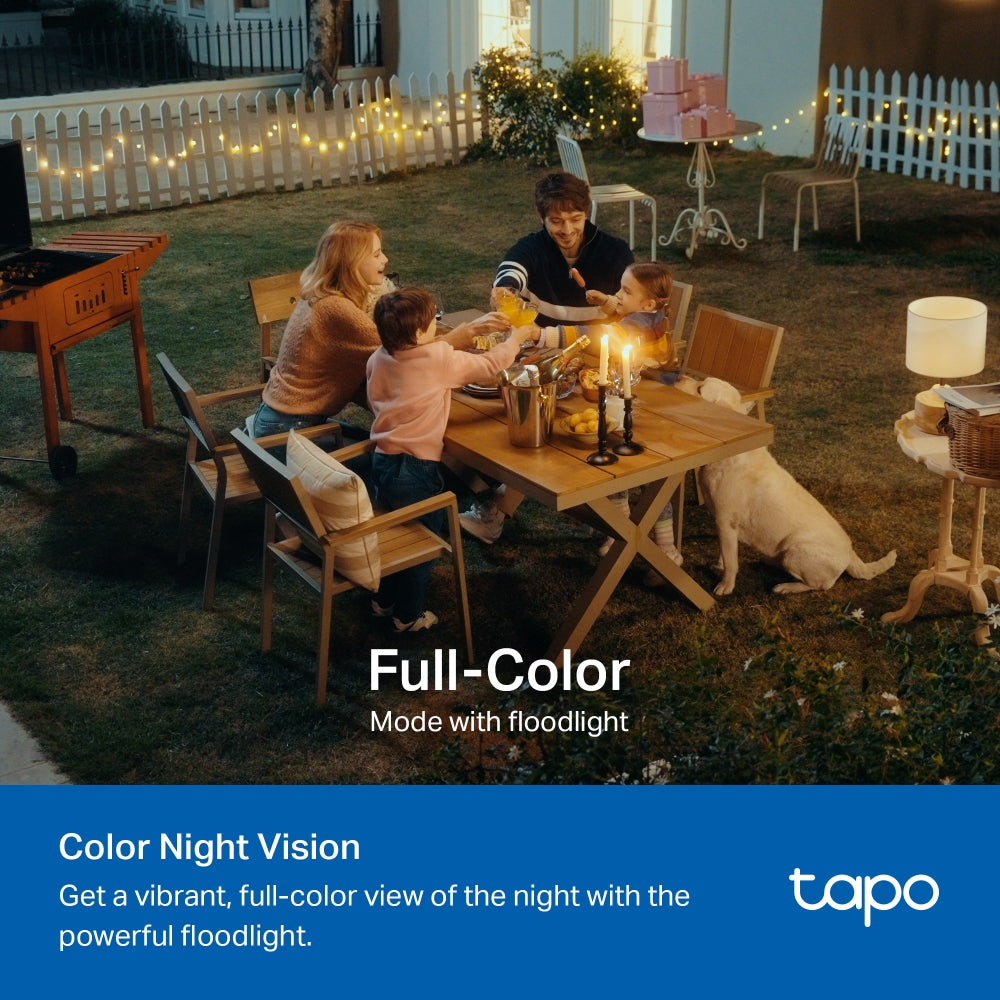 Tapo C615F KIT Solar-Powered Floodlight Security Camera with Pan-Tilt-Zoom Twin Pack