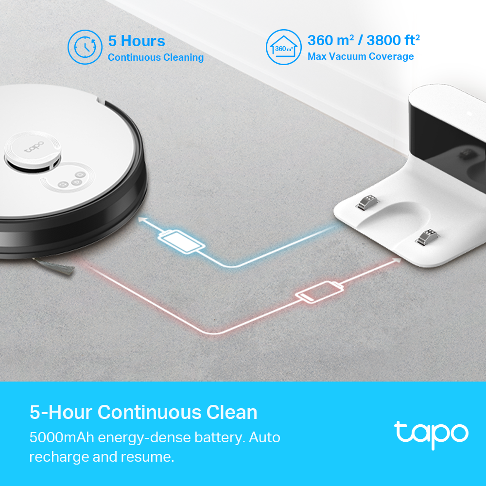 Tapo RV30 LiDAR Navigation Robot Vacuum & Mop