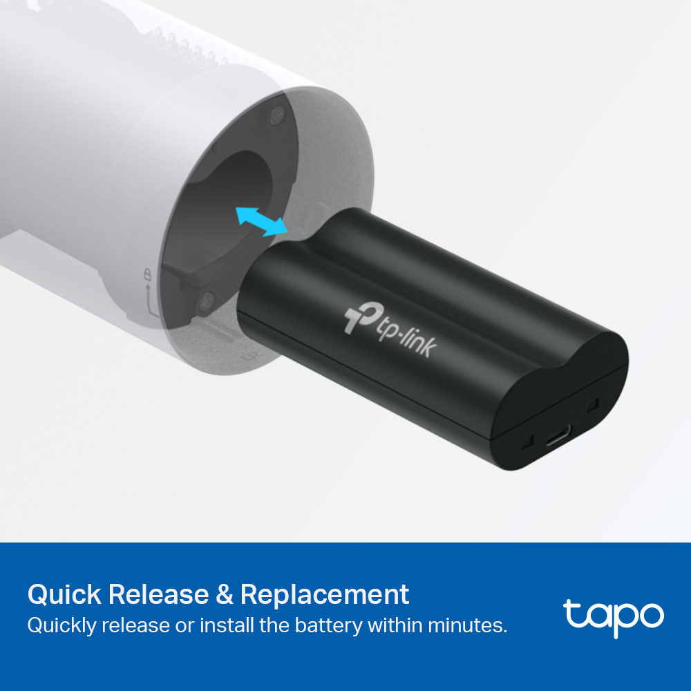 Battery Pack, Work with Battery Cam and Doorbell, Quickly charged, Tapo A100