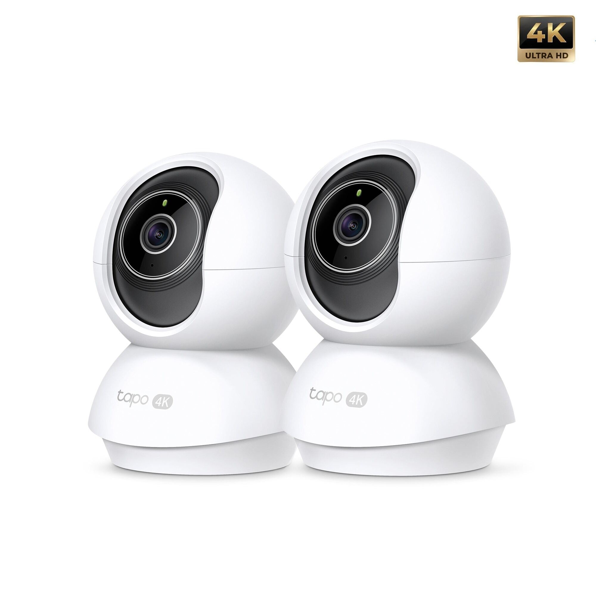 Tapo C250 Indoor 4K Pan/Tilt AI Home Security Wi-Fi Camera Twin Pack