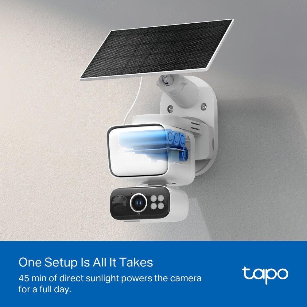 Tapo C615F KIT, Solar-Powered Floodlight Pan/Tilt Security Camera Kit