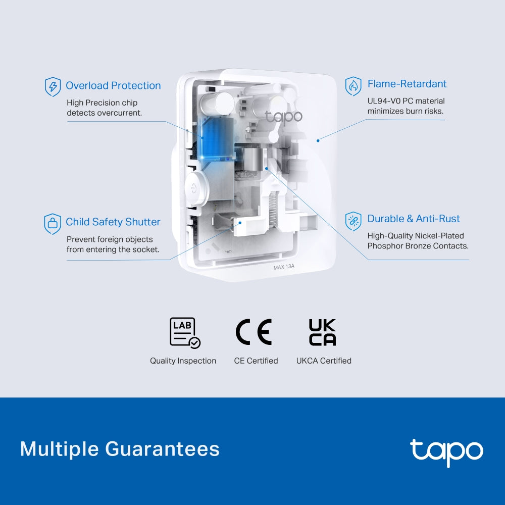 Tapo P110M Matter Compatible Mini Smart Wi-Fi Plug, Energy Monitoring