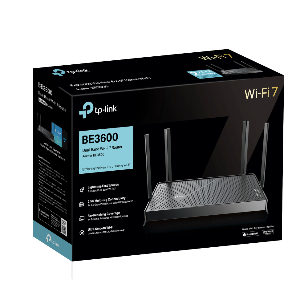 Archer BE3600, Dual-Band Wi-Fi 7 Router