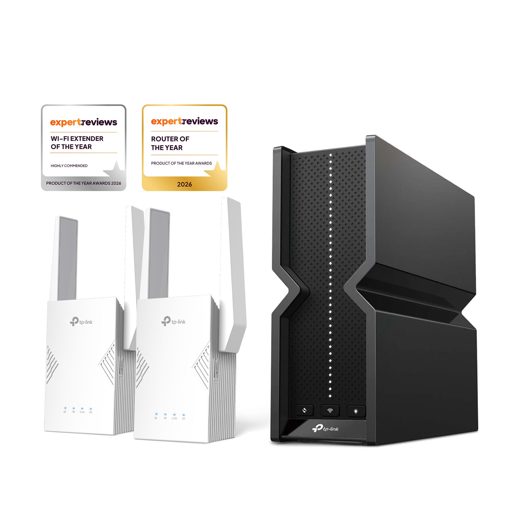 Archer Wi-Fi 7 BE550 Router + RE225BE Range Extender Twin Pack Bundle