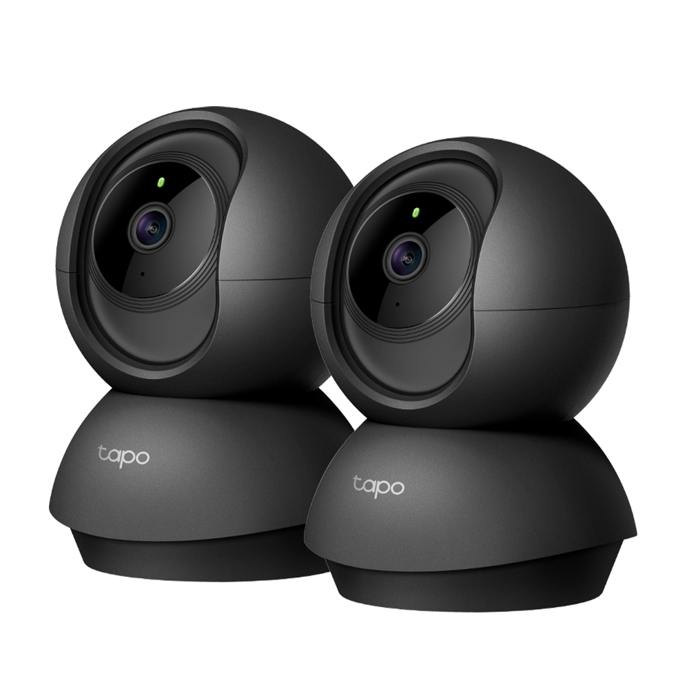 Tapo C211 Black Indoor 2K Wi-Fi Security Camera with Pan/Tilt/Zoom Twin Pack