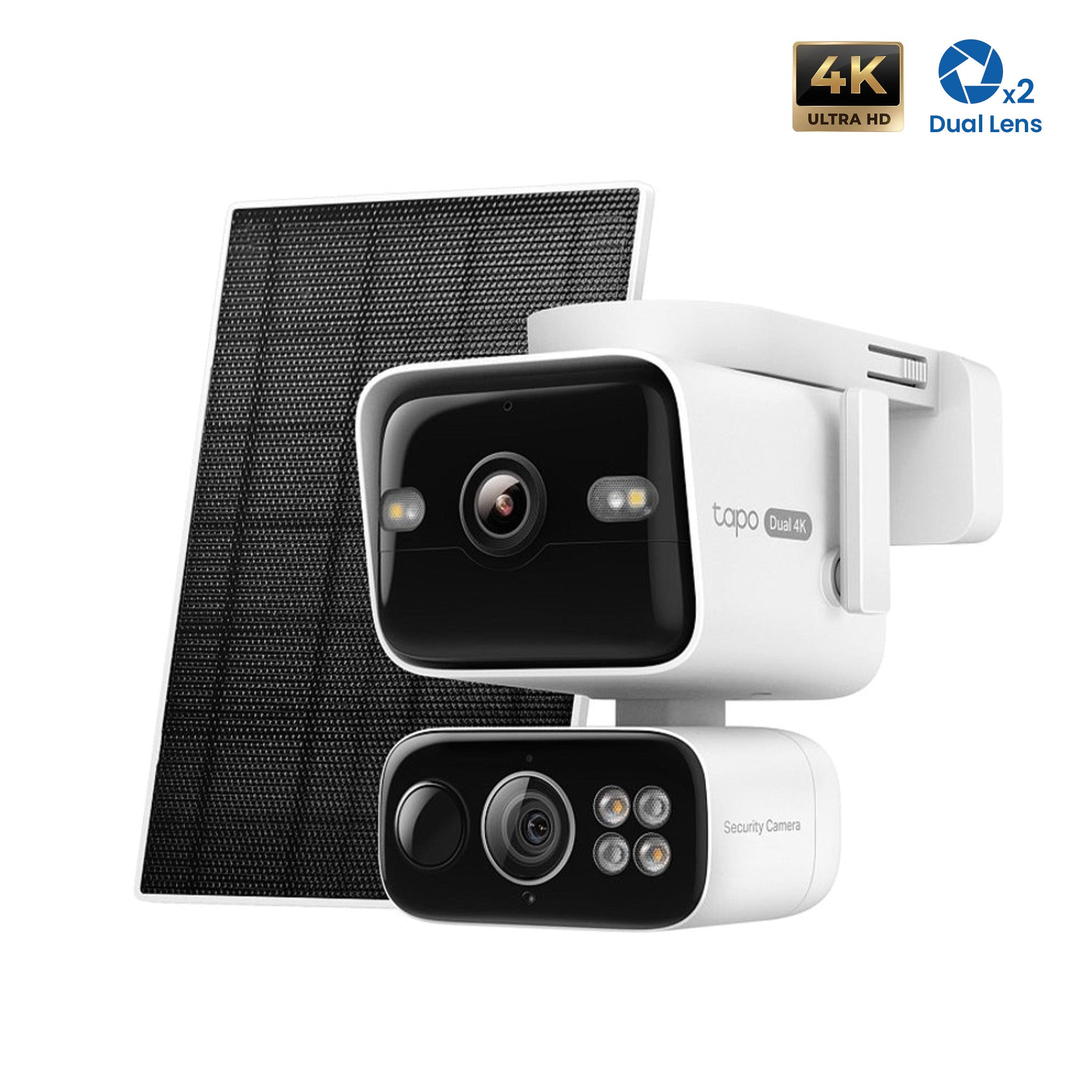 Tapo C675D KIT 4K Solar-Powered Dual-Lens Pan/Tilt Security Camera Kit