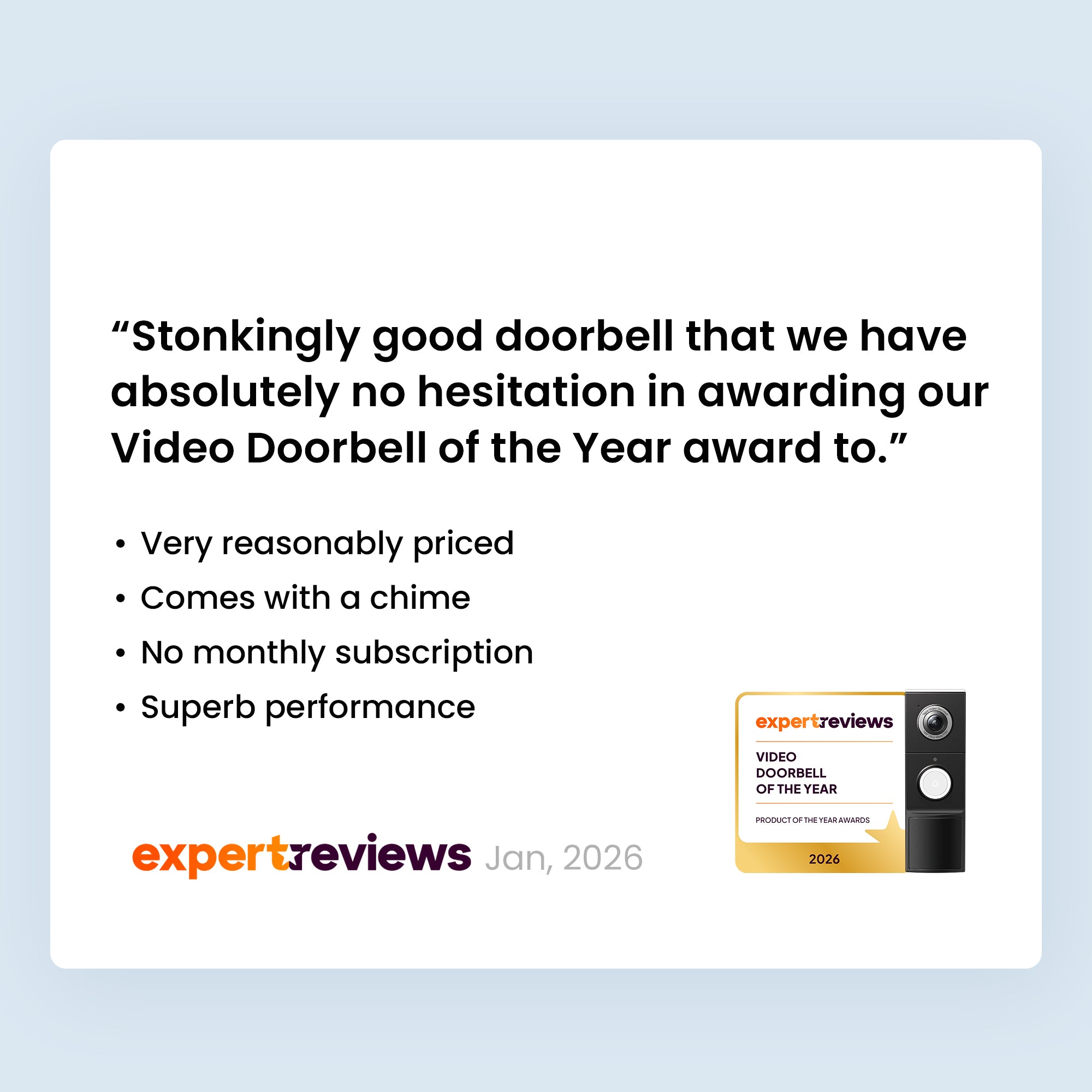 Tapo D235 Wired or Battery Video Doorbell + Chime Included