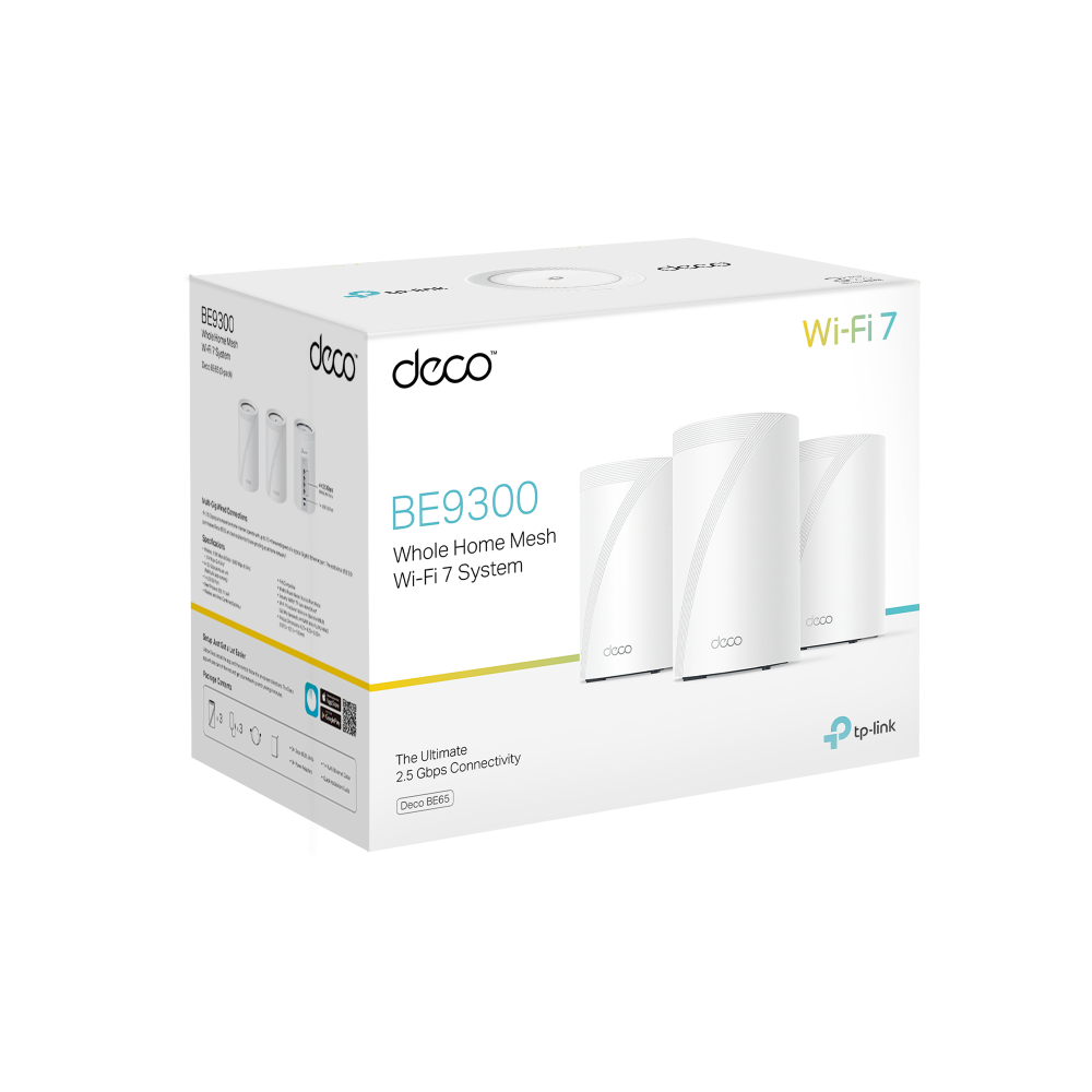 Deco BE9300(3-pack) Whole Home Mesh Wi-Fi 6 work with Alexa