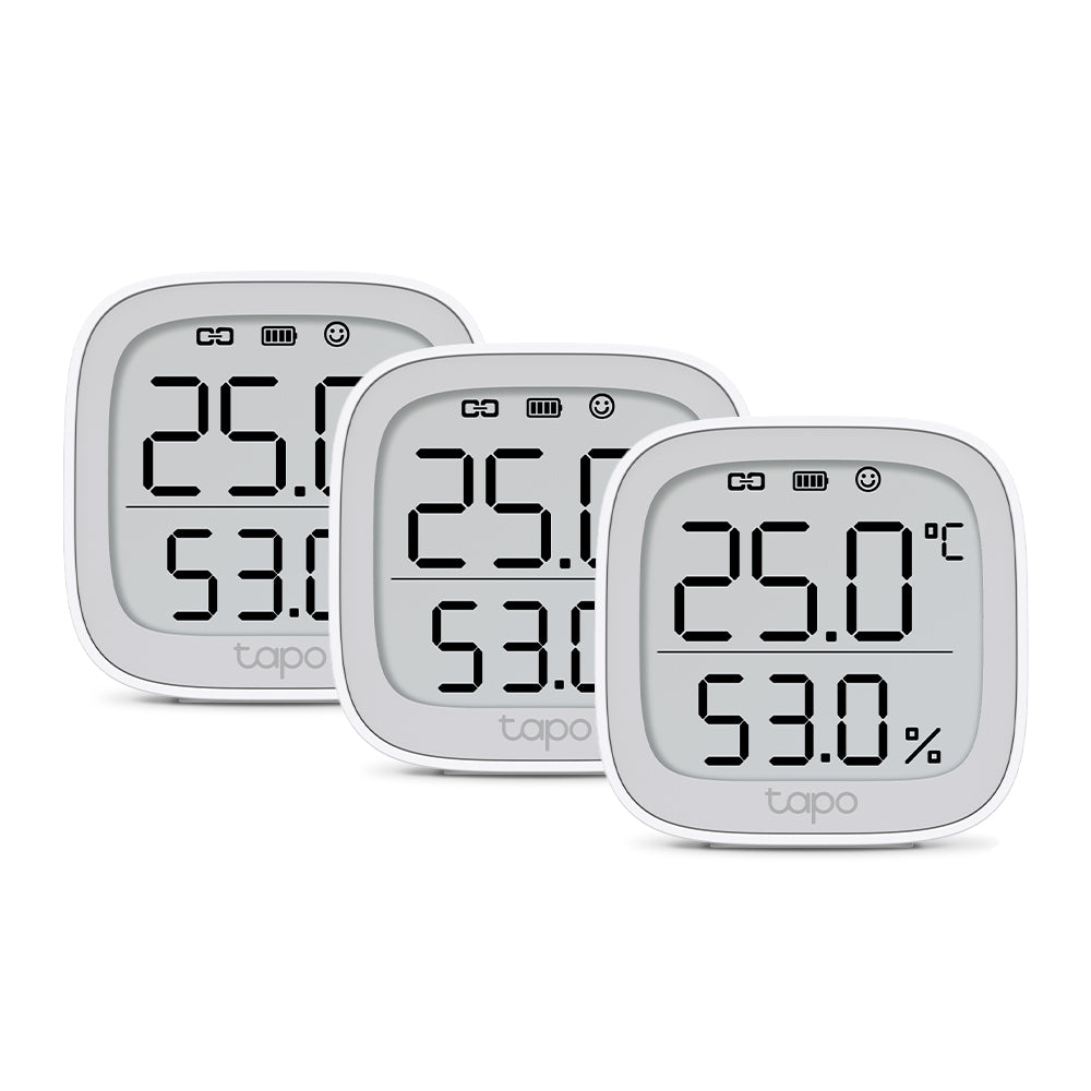 Smart Temperature & Humidity Monitor, LCD Display, Tapo T315 Triple Pack