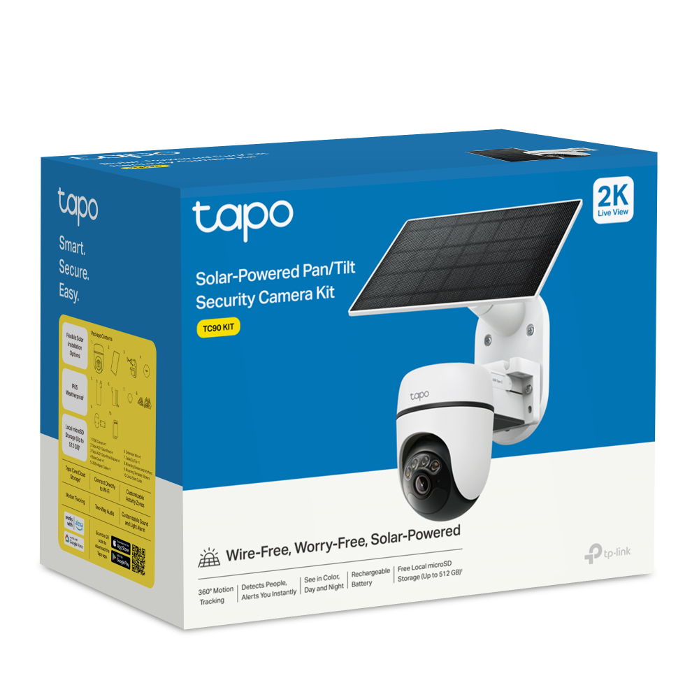 Tapo TC90 KIT Solar-Powered Security Camera with Pan-Tilt-Zoom