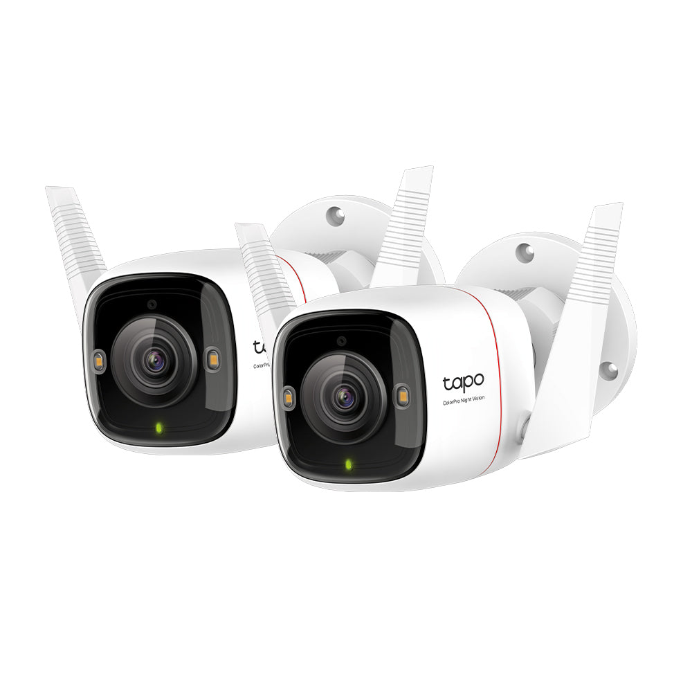 Tapo C325WB 2K Outdoor Security Camera with Colour-Pro Night Vision Twin Pack