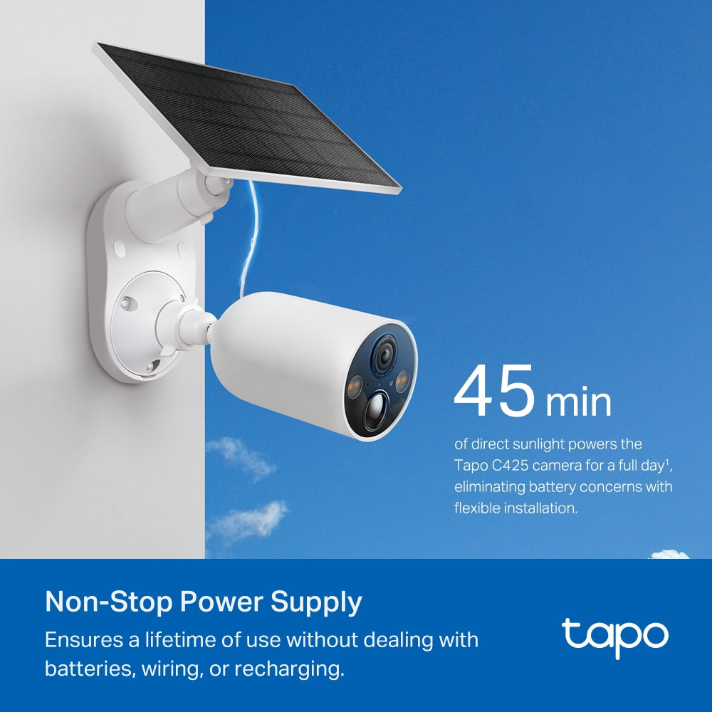 Tapo C425 KIT Solar-Powered 2K Security Camera