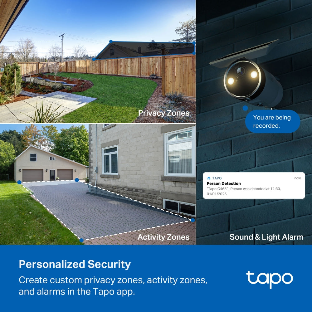 Tapo C465 Solar-Powered 4K Security Camera with Enhanced AI