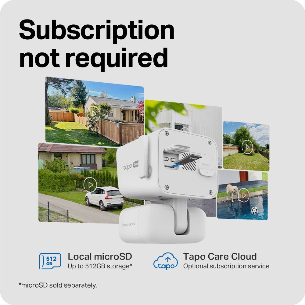 Tapo C675D KIT 4K Solar-Powered Dual-Lens Pan/Tilt Security Camera Kit