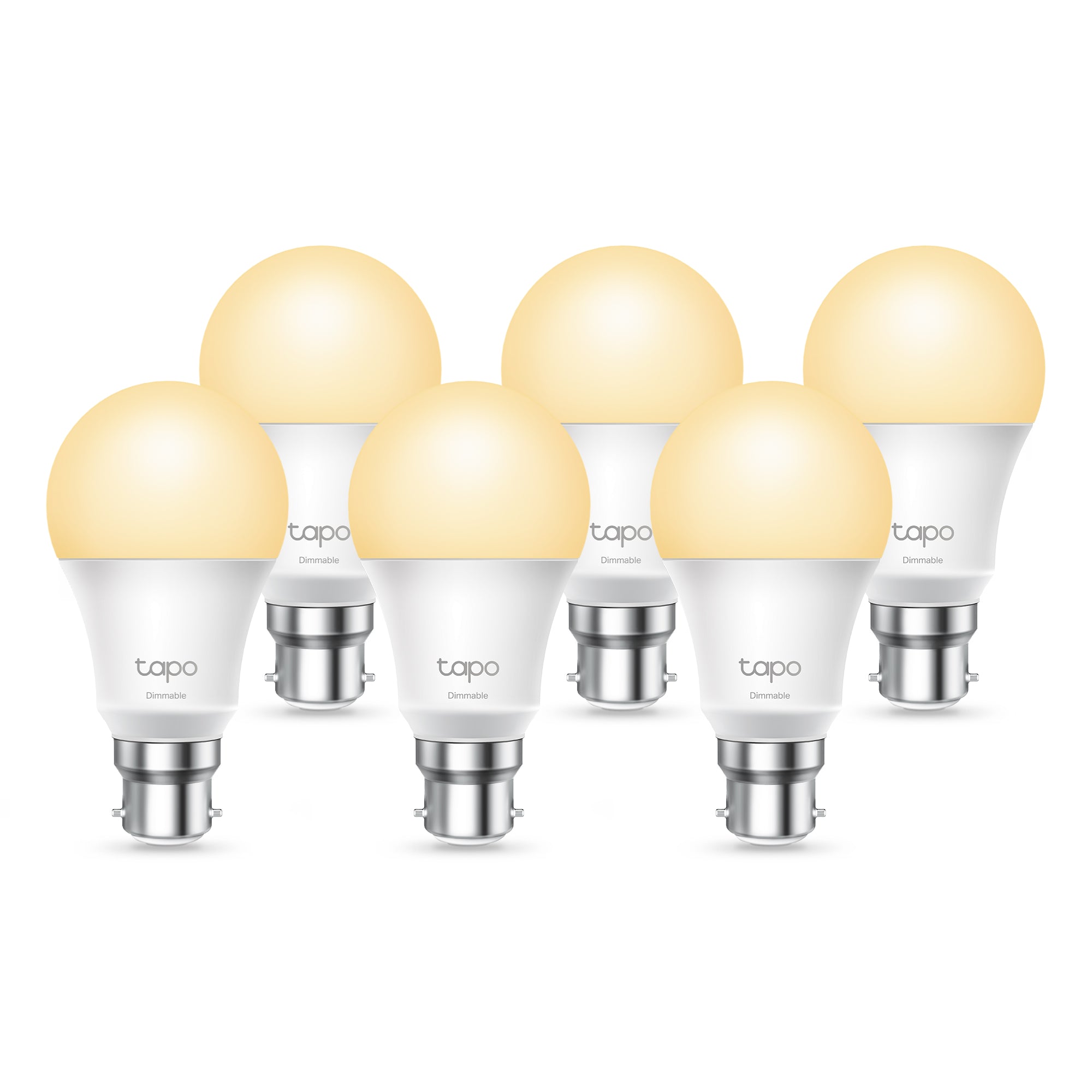 Smart Bulb B22 Dimmable Soft Warm White, Tapo L510B 6-Pack