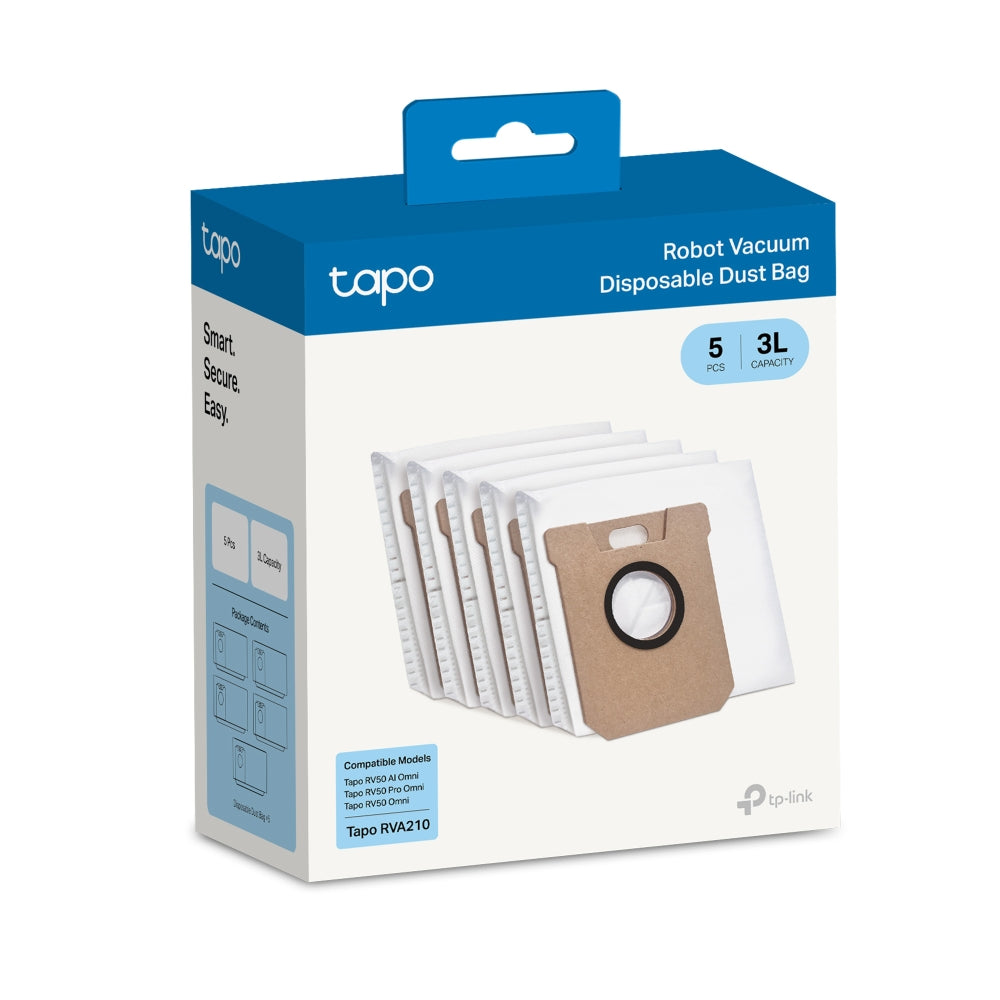 Robot Vacuum Disposable Dust Bags(5 Pcs), Tapo RVA210