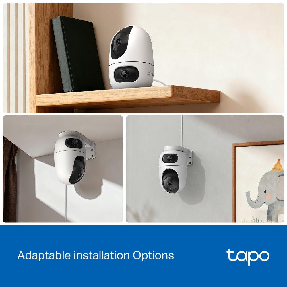 Tapo C245D Indoor Dual Lens Security Camera with Pan-Tilt-Zoom