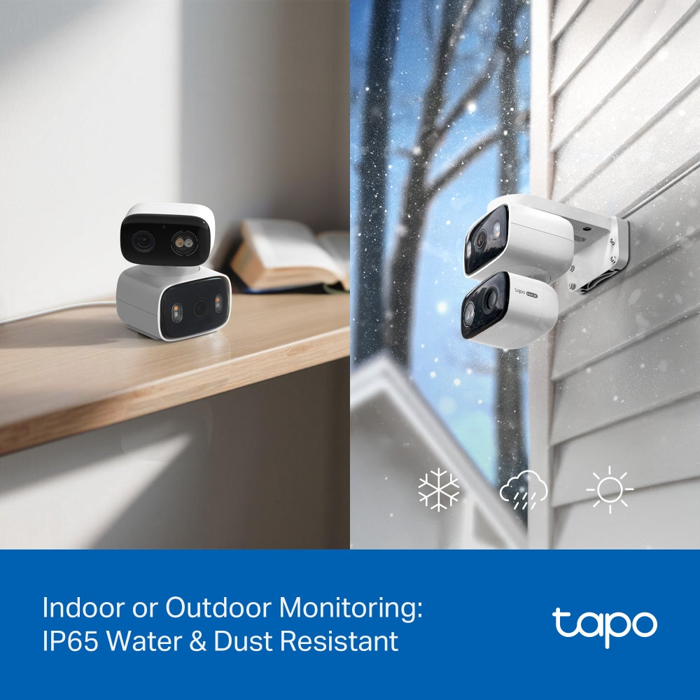 Tapo C246D Indoor/Outdoor Dual Lens Security Camera with Pan-Tilt-Zoom