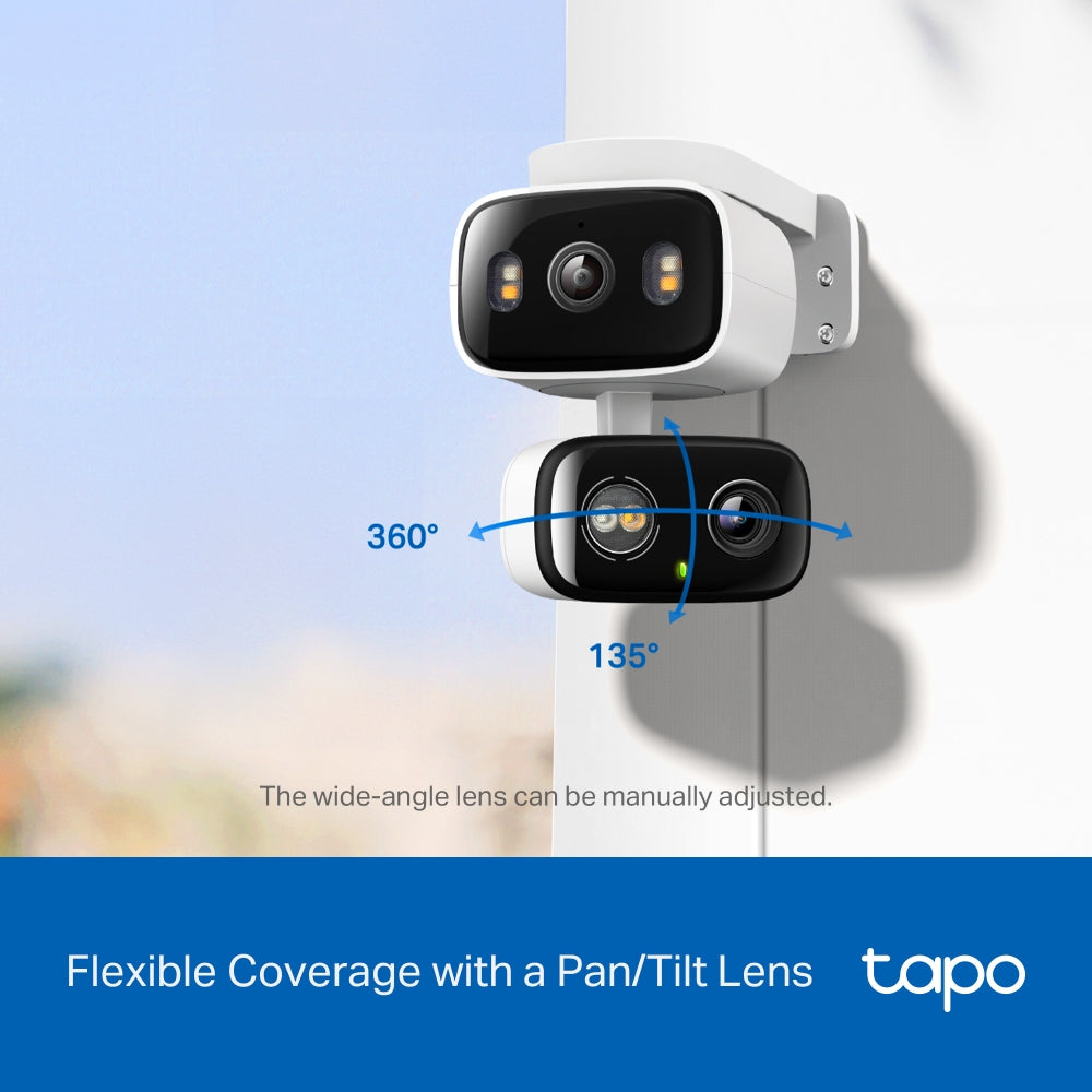 Tapo C246D Indoor/Outdoor Dual Lens Security Camera with Pan-Tilt-Zoom
