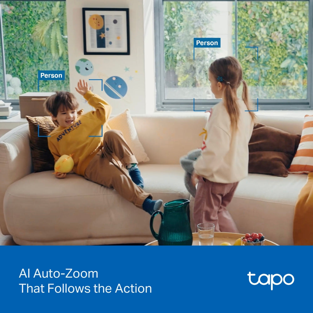 Tapo C250 Indoor 4K Pan/Tilt AI Home Security Wi-Fi Camera Twin Pack