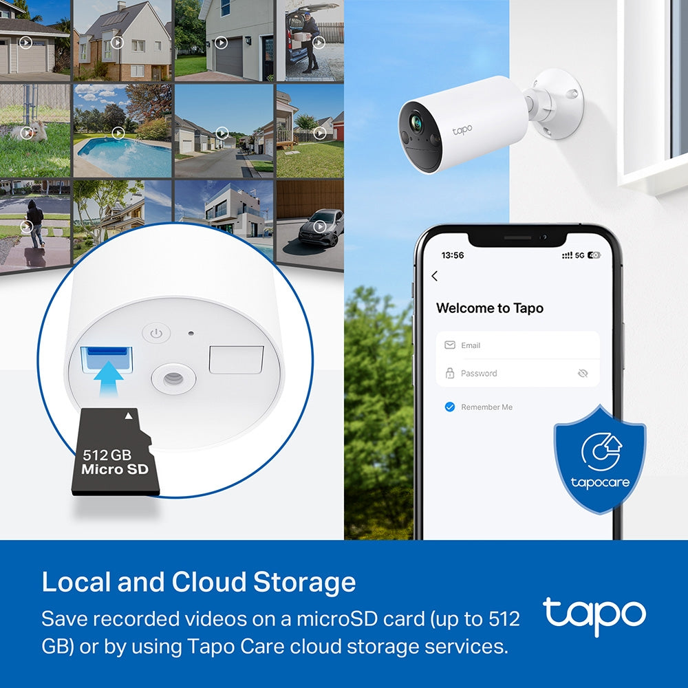 Tapo TC82 Twin Pack Indoor/Outdoor 2K Wireless Battery Security Camera