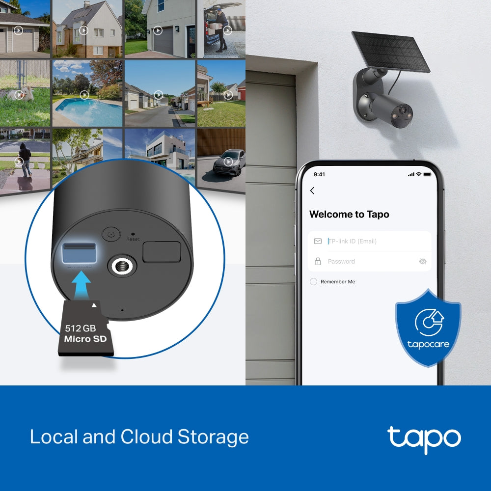 Tapo C411 KIT Solar-Powered 2K Security Camera Kit, Black Edition