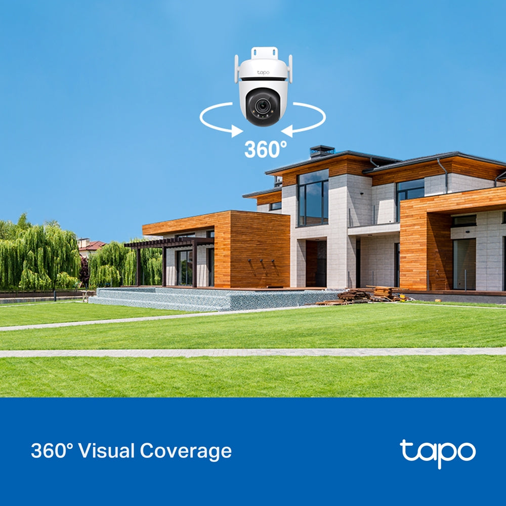 Tapo C520WS 2K Outdoor Pan/Tilt/Zoom Security Camera Twin Pack