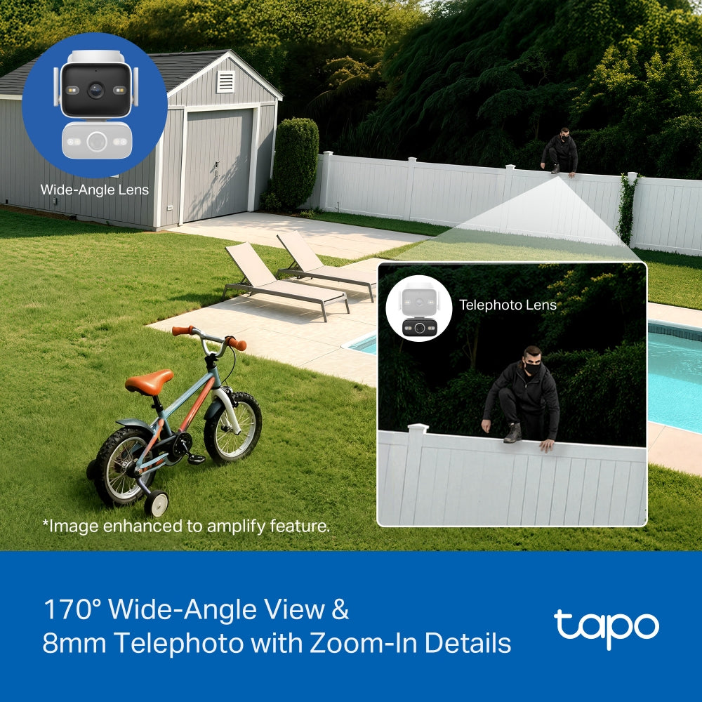 Tapo C575D 4K Outdoor Dual Lens Pan/Tilt Security Camera