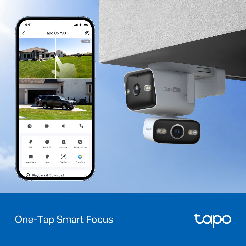 Tapo C575D 4K Outdoor Dual Lens Pan/Tilt Security Camera