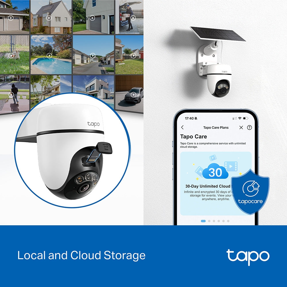 Tapo TC90 KIT Solar-Powered Security Camera with Pan-Tilt-Zoom