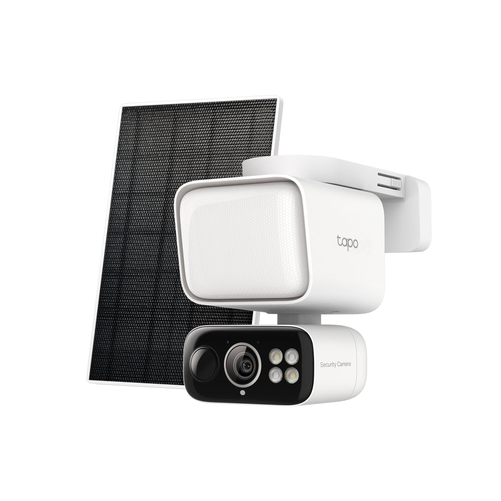 Tapo C615F KIT Solar-Powered Floodlight Security Camera with Pan-Tilt-Zoom Twin Pack