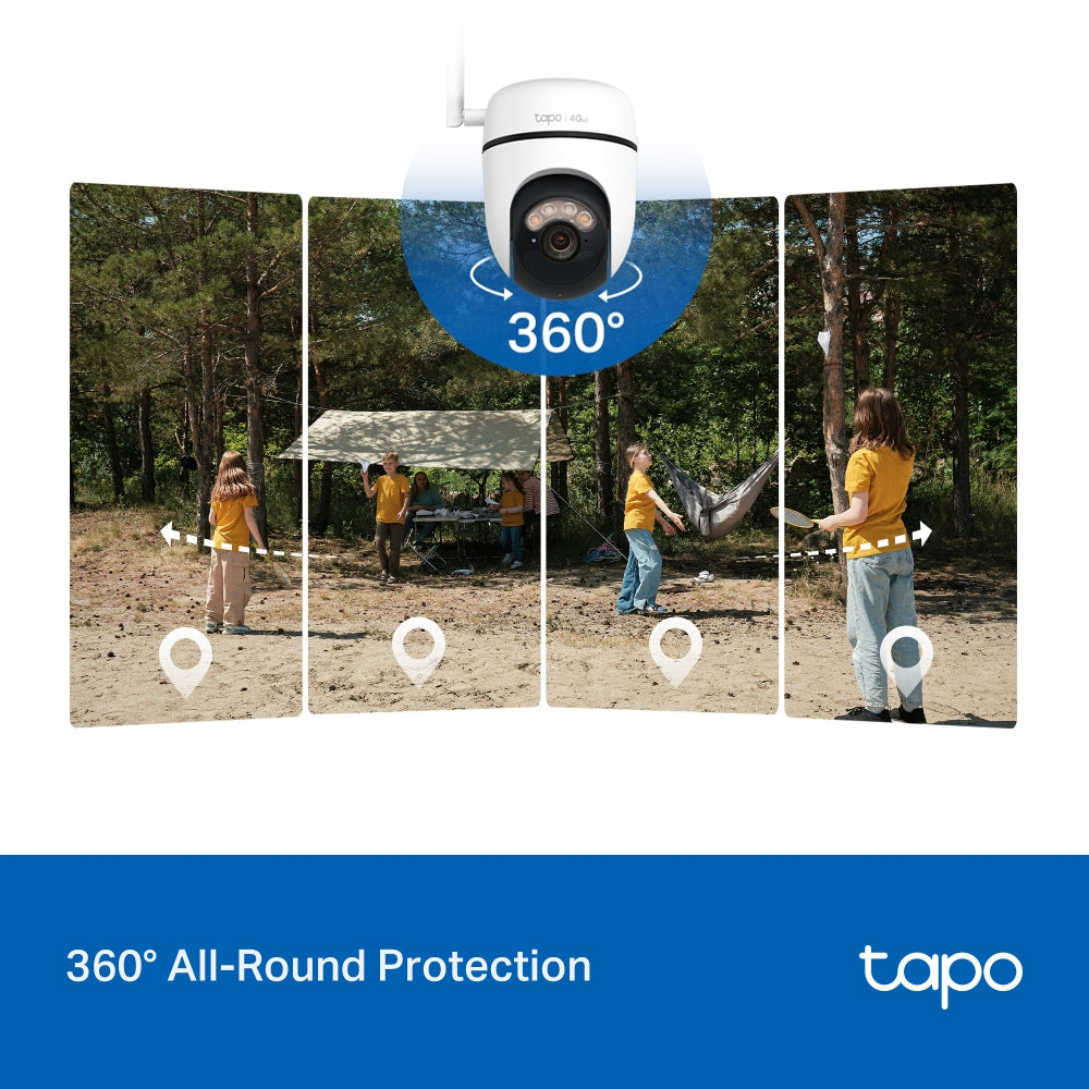 Tapo C615G KIT Solar-Powered Pan/Tilt 4G LTE Security Camera Kit