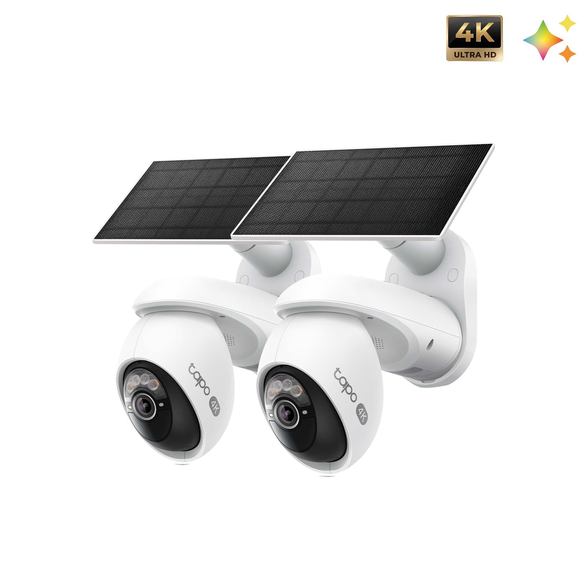 Tapo C660 KIT Twin Pack, Solar-Powered Pan-Tilt-Zoom 4K Security Camera
