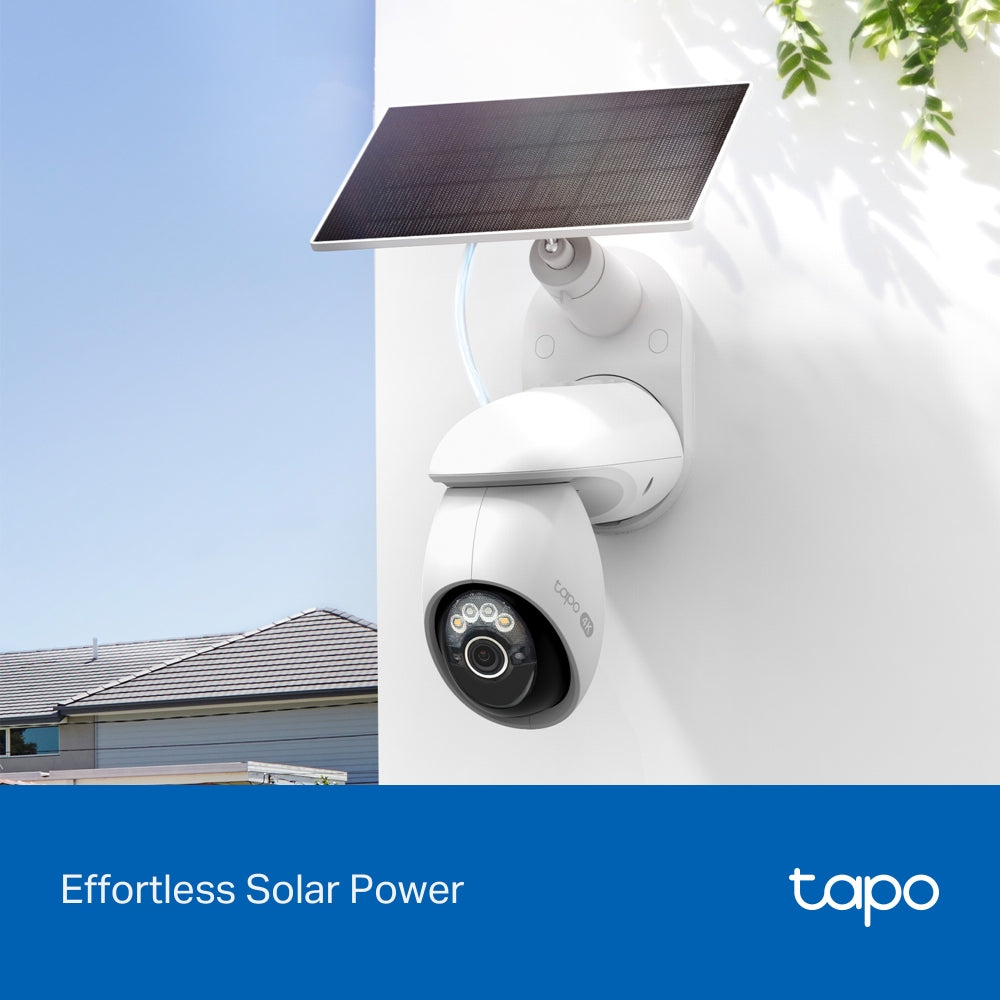 Tapo C660 KIT, Solar-Powered Pan-Tilt-Zoom 4K Security Camera