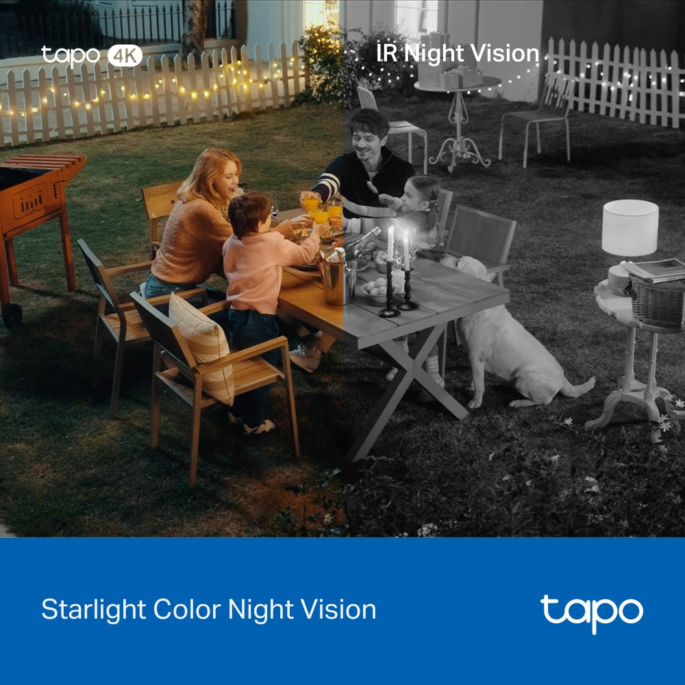 Tapo C660 KIT, Solar-Powered Pan-Tilt-Zoom 4K Security Camera